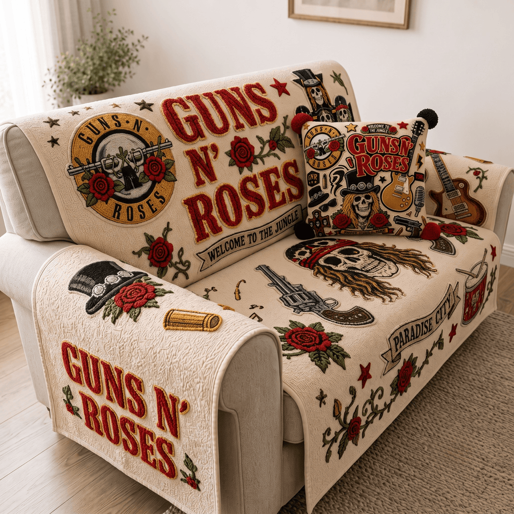 GNR Tufted Sofa Cover & Pillow Set NTKO
