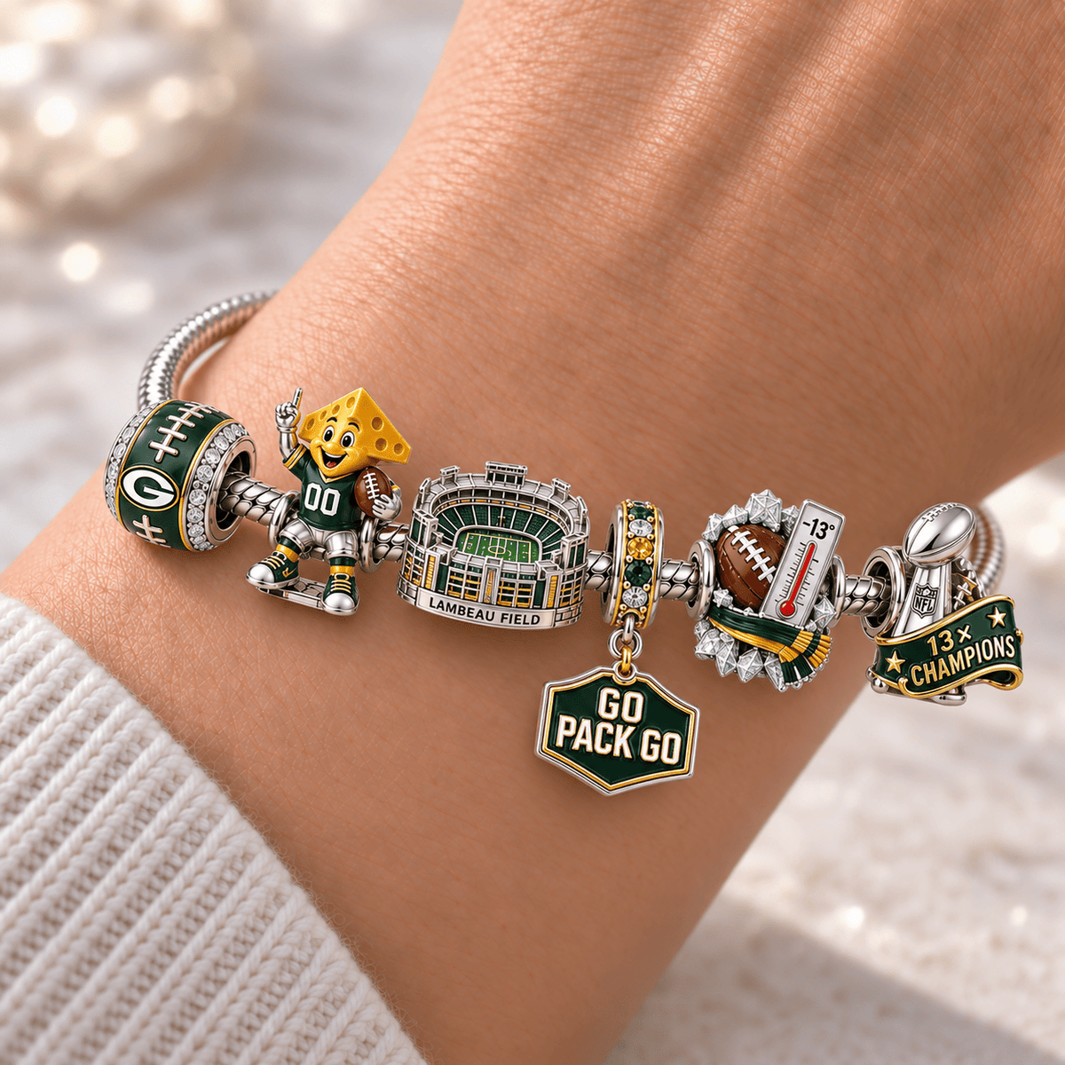 GBP Silver Charm Bracelet Set HQH
