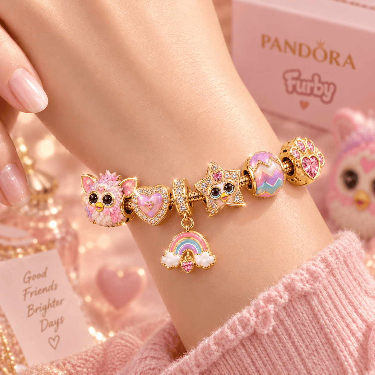 FURB Gold Charm Bracelet Set VTH