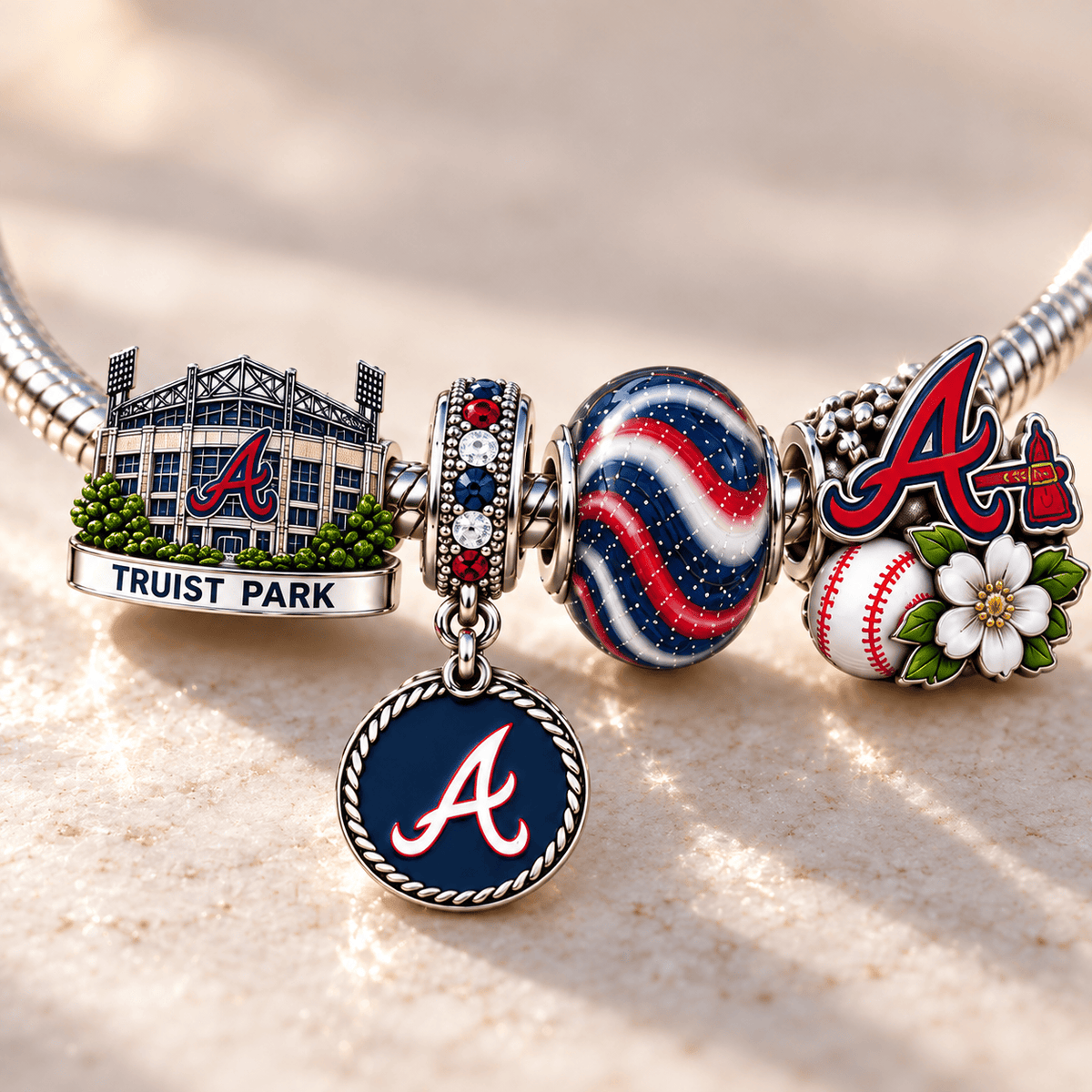 ALB Silver Charm Bracelet Set NHVH
