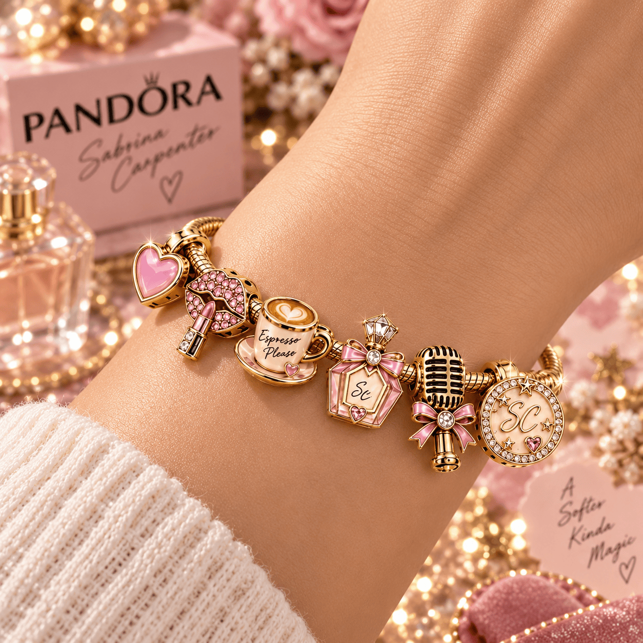 SBCP Gold Charm Bracelet Set TTN