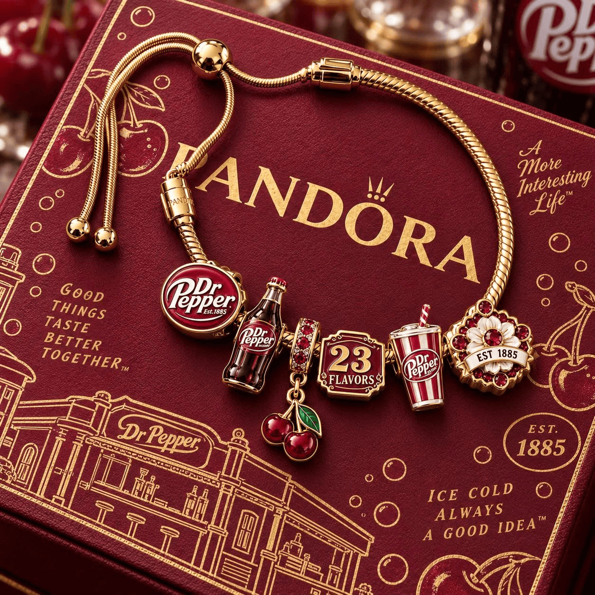 DPR Gold Charm Bracelet Set TTN