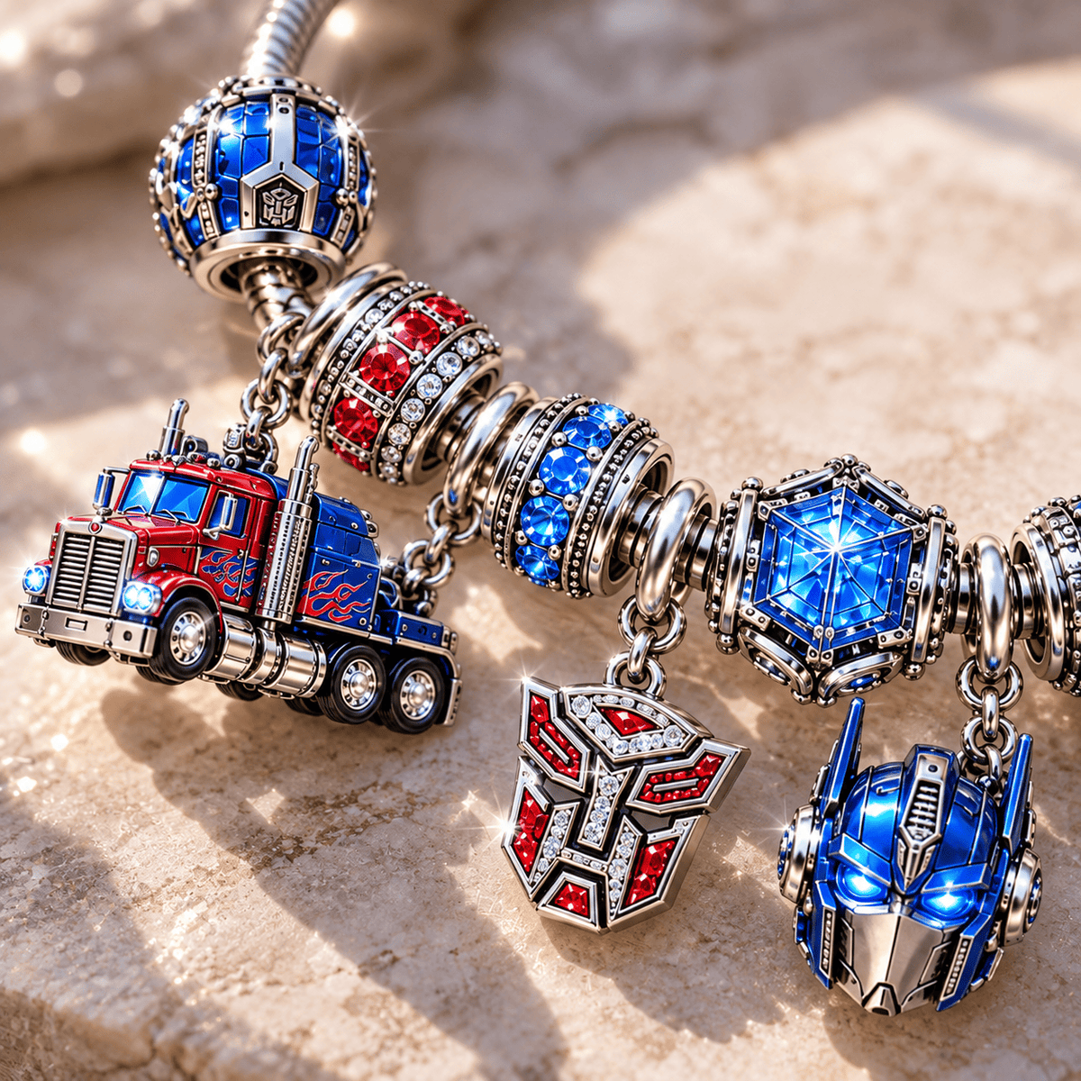 TFR Silver Charm Bracelet Set NTTB