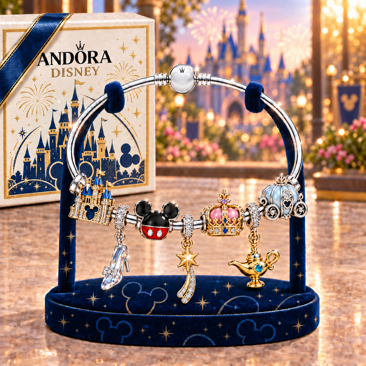 DSN Silver Charm Bracelet Set TMH